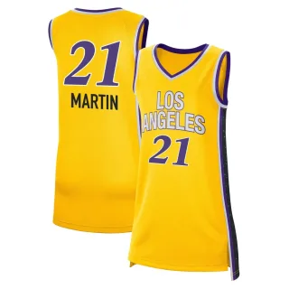 Women's Los Angeles Sparks Kate Martin Gold 2024 Rebel Edition Jersey