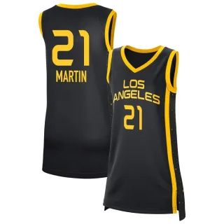 Women's Los Angeles Sparks Kate Martin Rebel Edition Victory Black 2021 Jersey