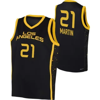 Youth Los Angeles Sparks Kate Martin Rebel Edition Victory Black 2021 Jersey